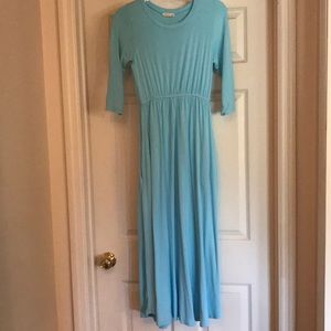 Blue boutique maxi dress size small